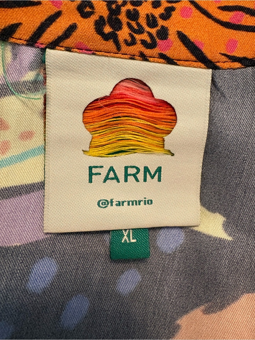 FARM RIO Black COOL LEOPARD MIDI Skirt! Bold Colorful floral & Animal print. XL - Picture 5 of 10